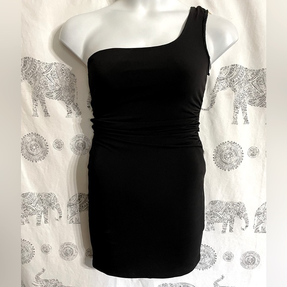Ladies Medium Ruby Rox single strap sexy little black dress great condition - Picture 1 of 11